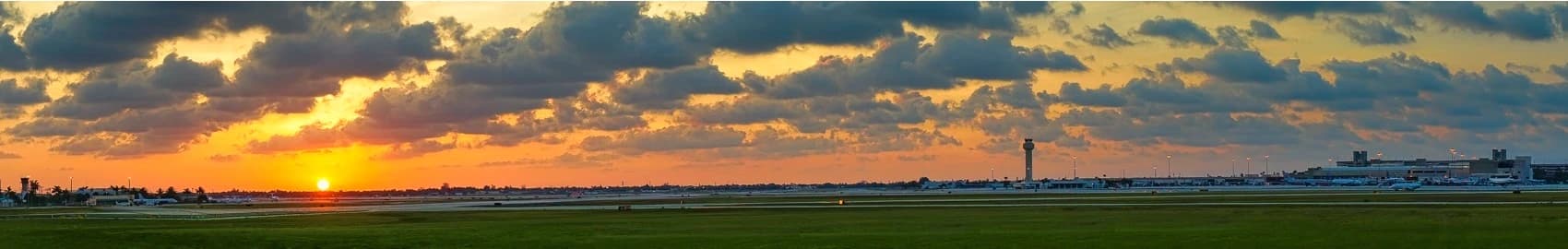 airport apron sunset